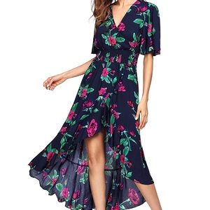 NWOT! High Low Long Floral Maxi Dress